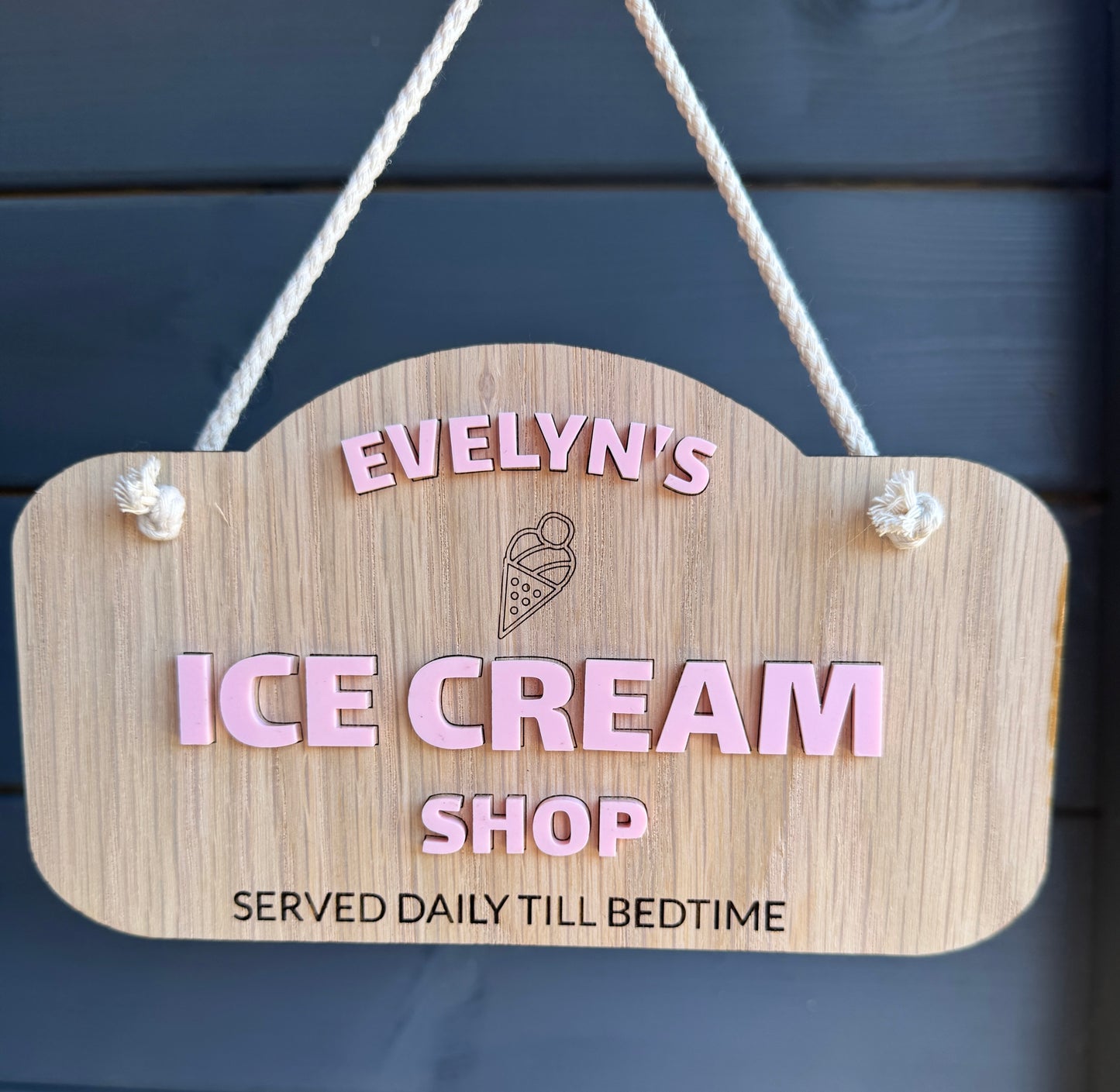 Kids Personalised pretend play Ice Cream Shop Sign