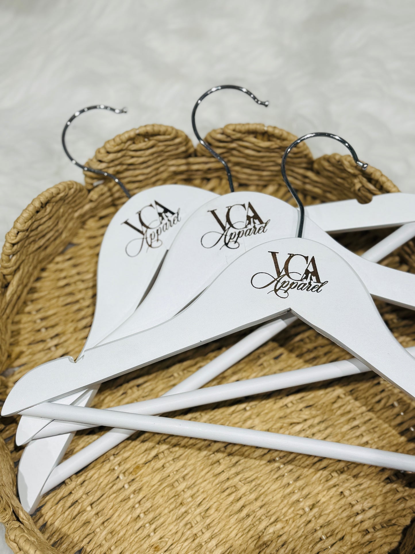 Personalised childrens size coat hanger. Engraved with wording or logo