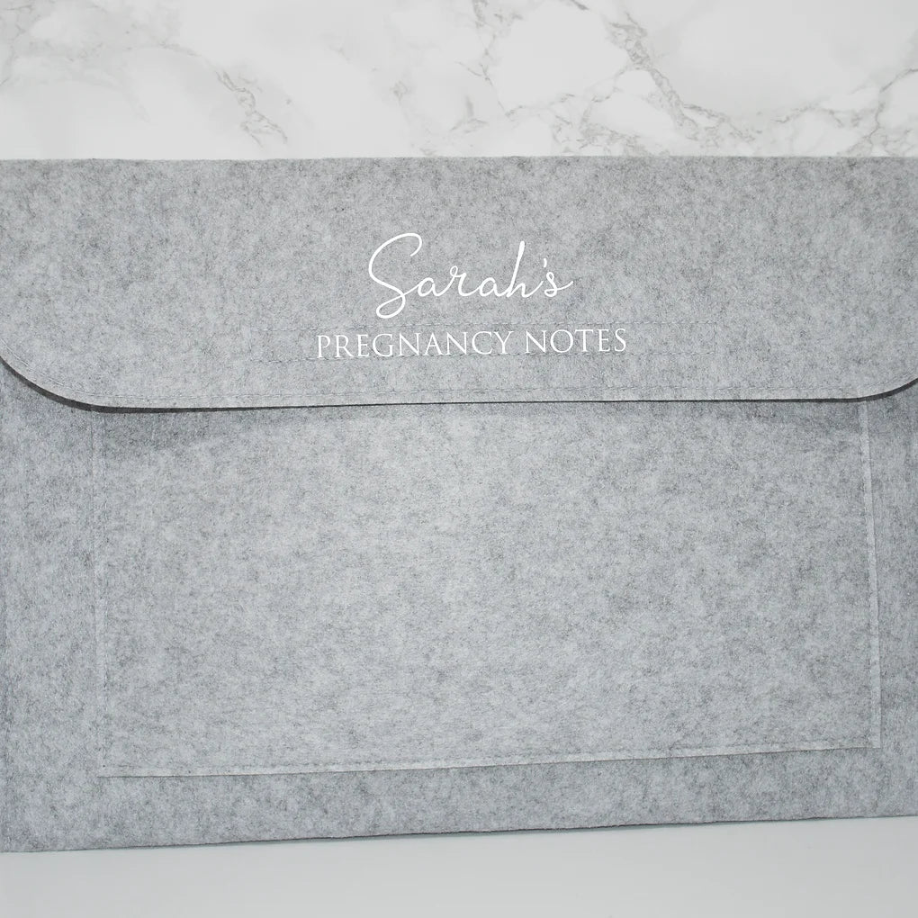 Personalised Document Wallet/Slip - Pregnancy Notes Folder