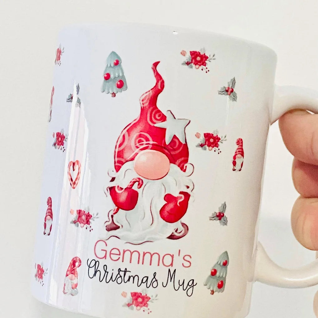 Personalised Christmas Mug - Christmas Gnome