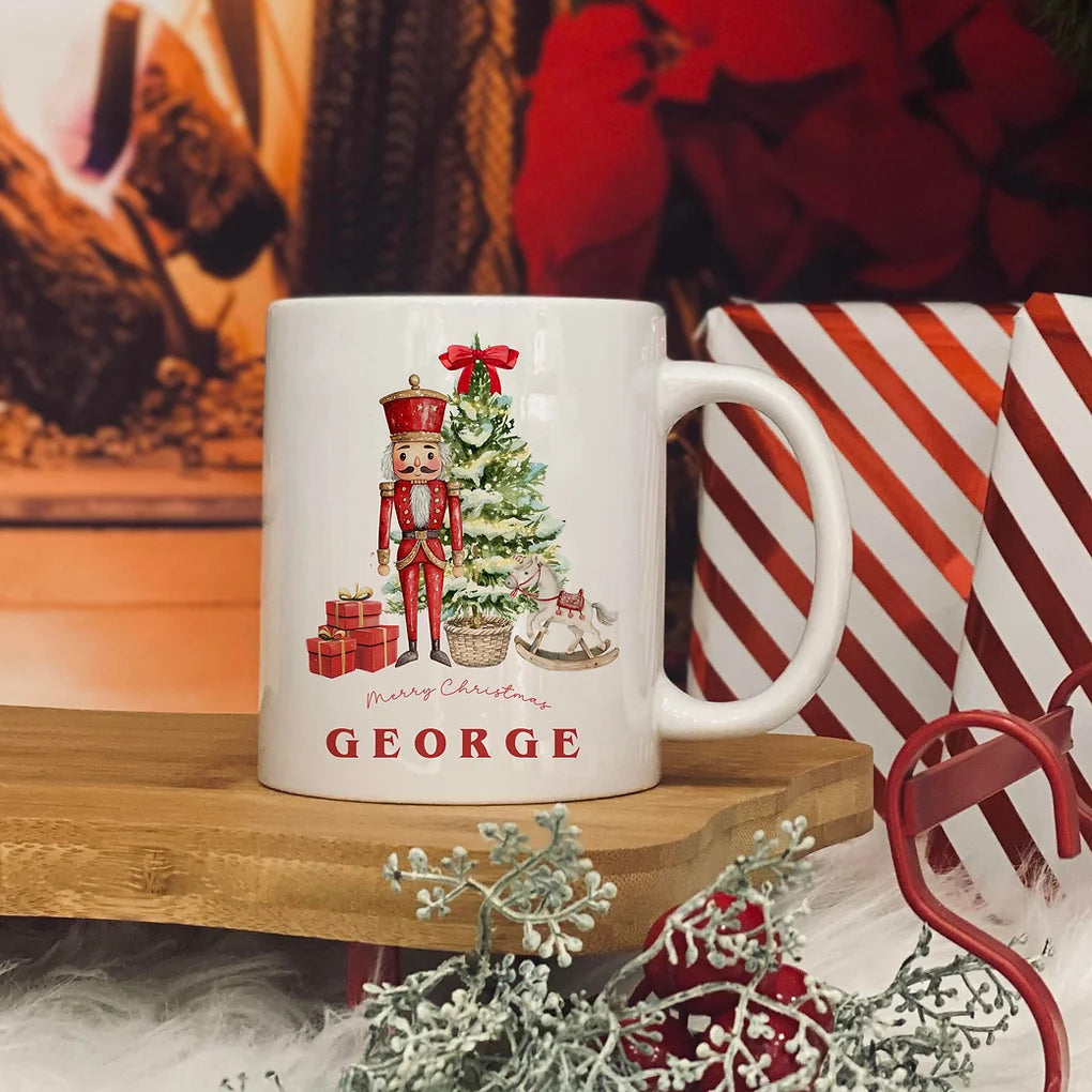 Personalised christmas mug 11oz - Nutcracker - Red