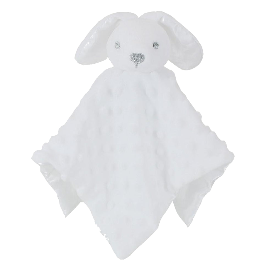 Embroidered White Baby Bunny Comforter