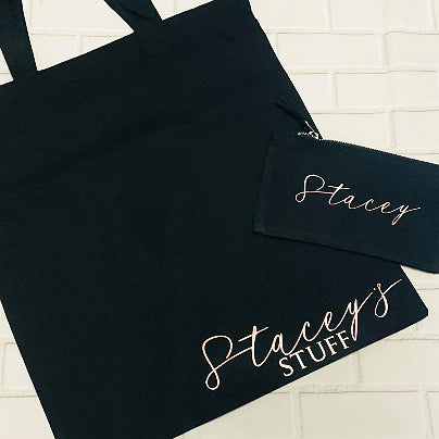 Personalised Tote Bag & Pencil Case - Bridesmaid Gift