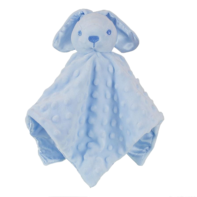 Embroidered Blue Baby Bunny Comforter