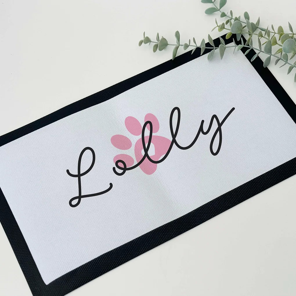 Personalised Pet/Dog Food and water bowl Mat