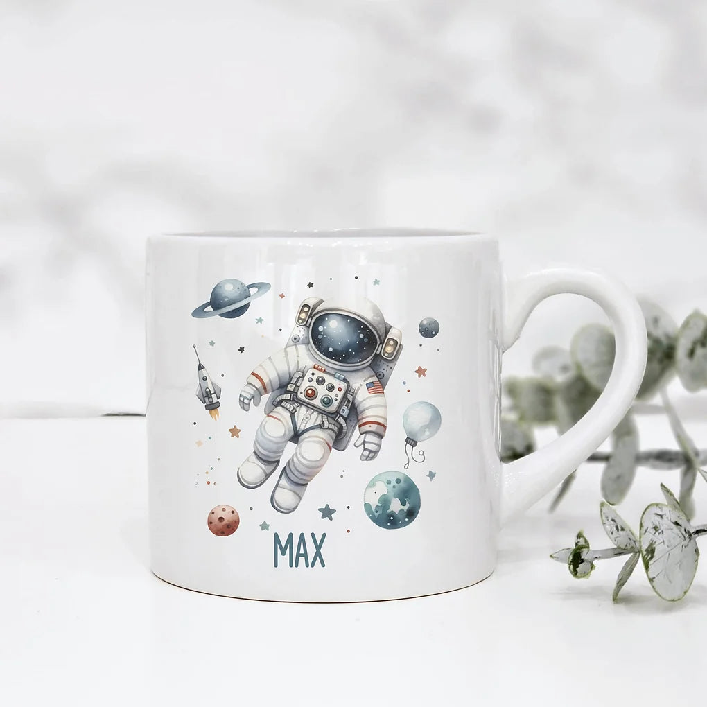 Personalised Space theme childrens mug -6oz - ceramic