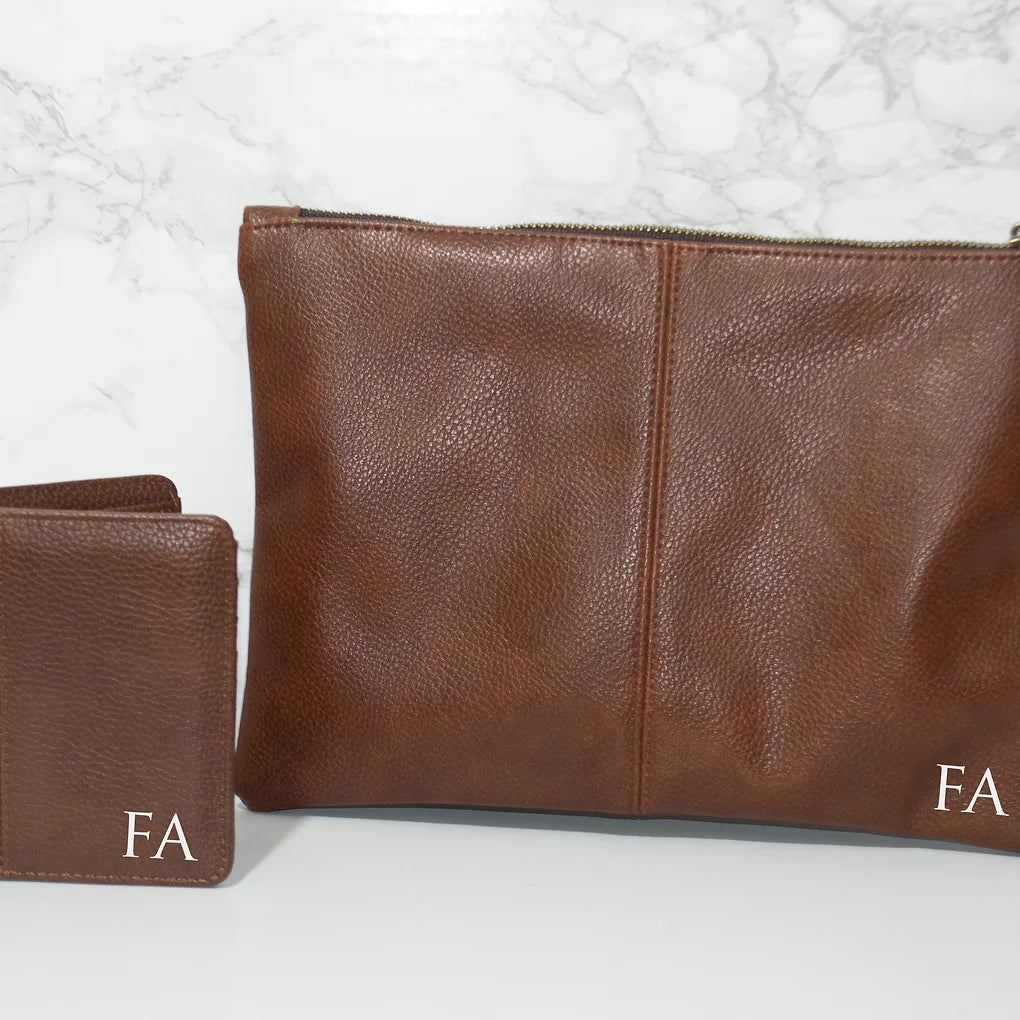 Toiletry Wash Travel Bag Accessory Pouch Tan