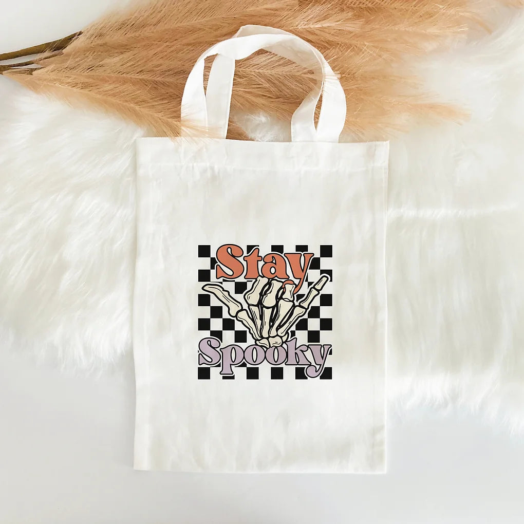 Stay Spooky ghost Trick or treat kids mini tote Bag