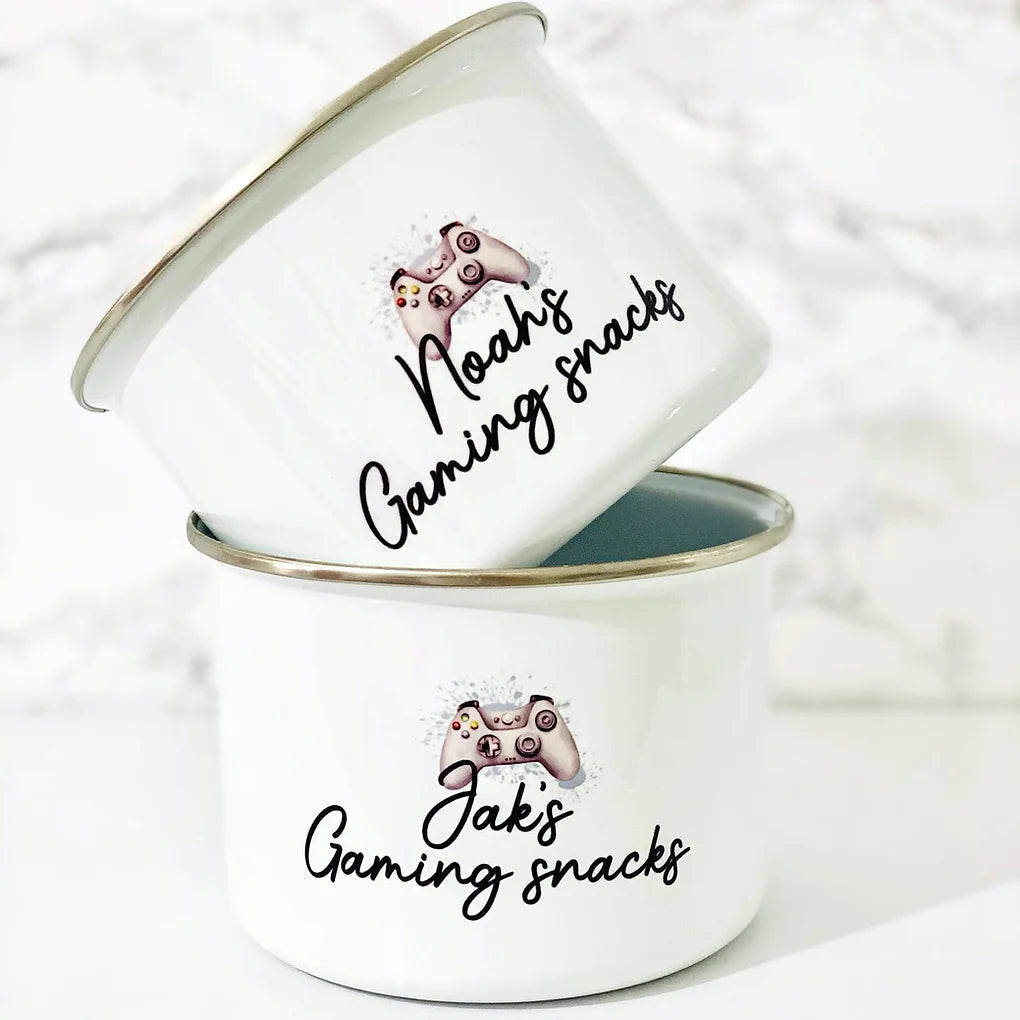 Personalised Gaming Snacks Bowl With lid