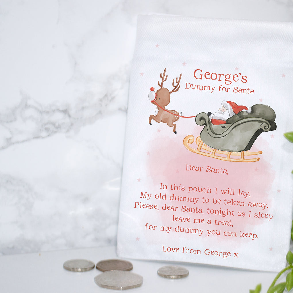 Personalised Dummy for Santa Bag - Pacifier Bag