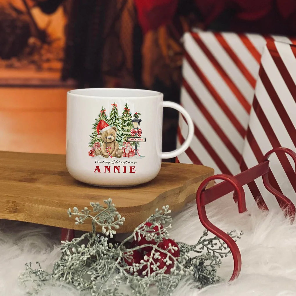 Personalised bear christmas 6oz unbreakable kids mug