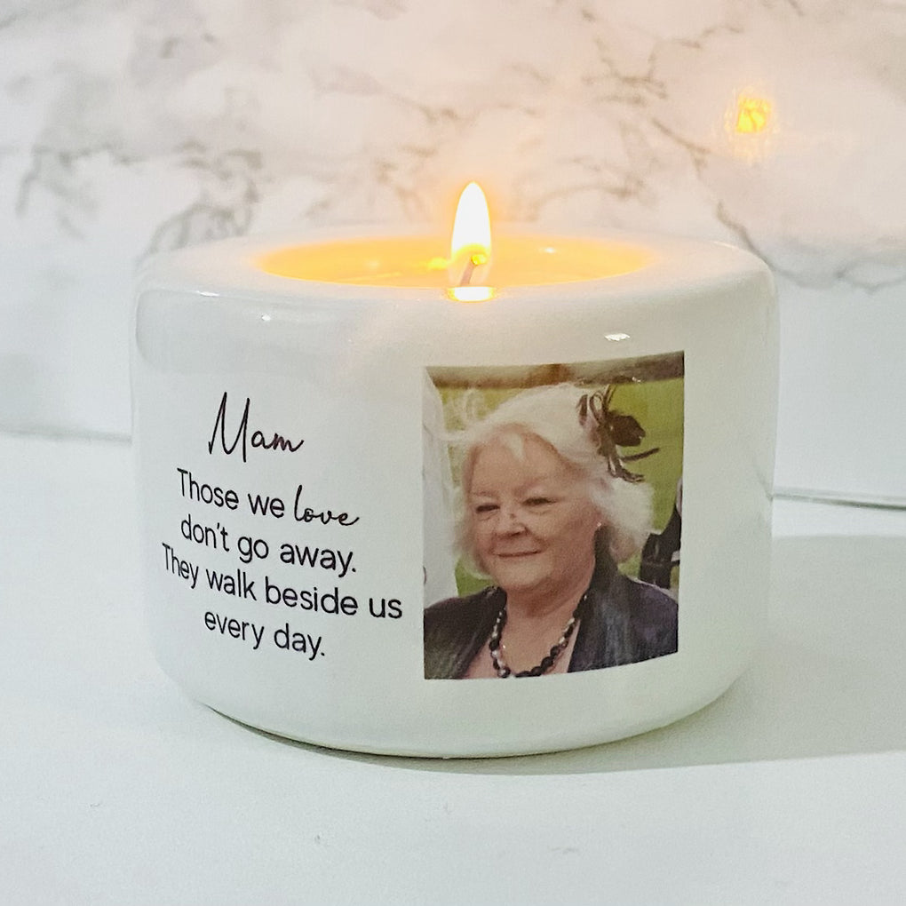 Personalised Memorial Photo Tea Light Holder