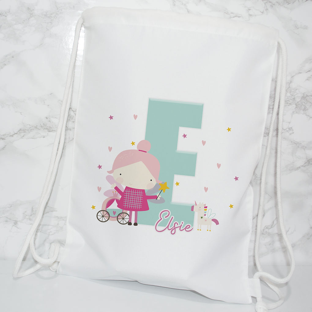 Personalised drawstring bag - Fairy theme