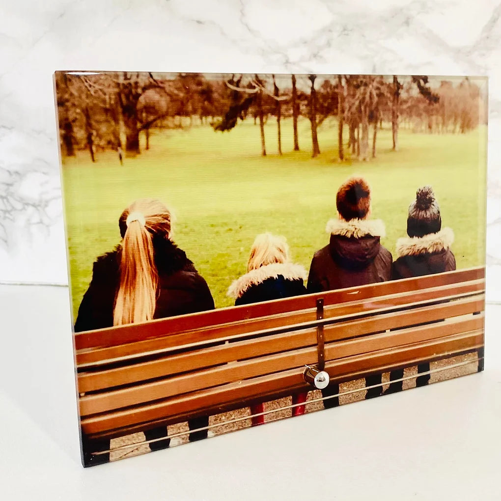 Personalised Photo 7" x 5" Toughened Glass Frame - Landscape