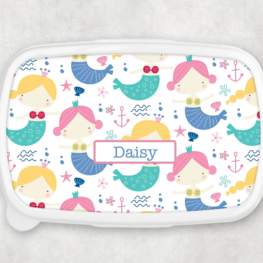 Personalised lunch / Snack Box - Mermaid Theme