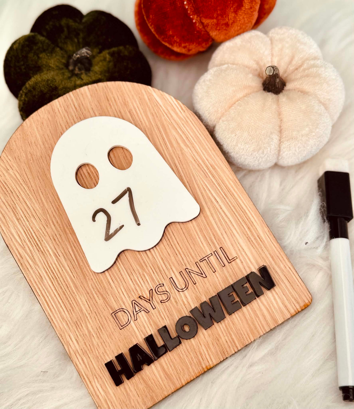 Days until Halloween Dry Erase Board count down