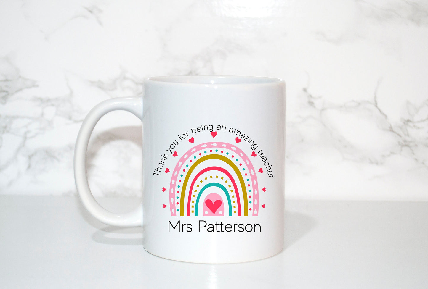 Personalised Rainbow Mug - Teacher Gift - Personalised Gift