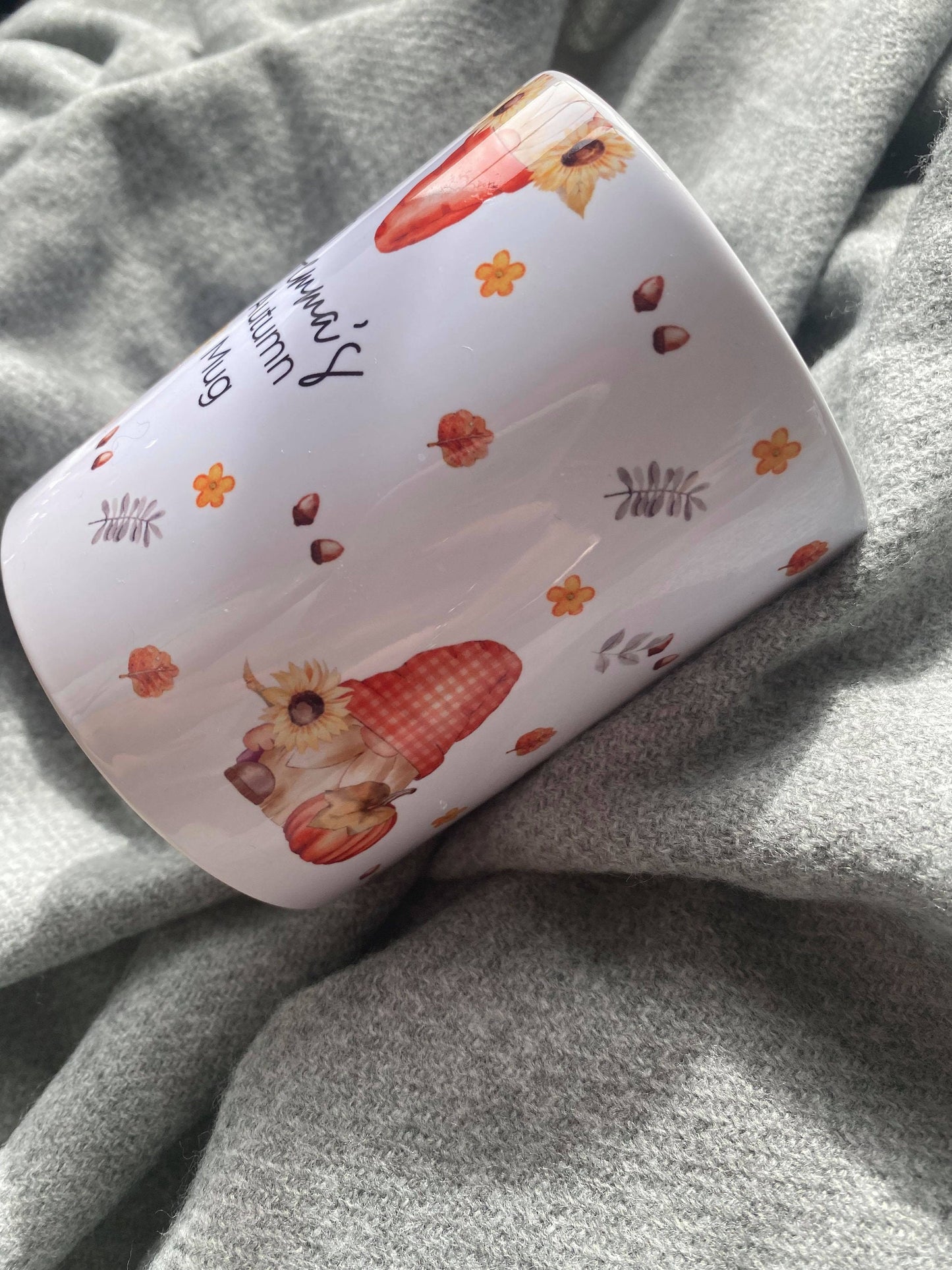 Personalised Autumn Gnomes Mug - Personalised fall mug - Tea & Coffee Mug -