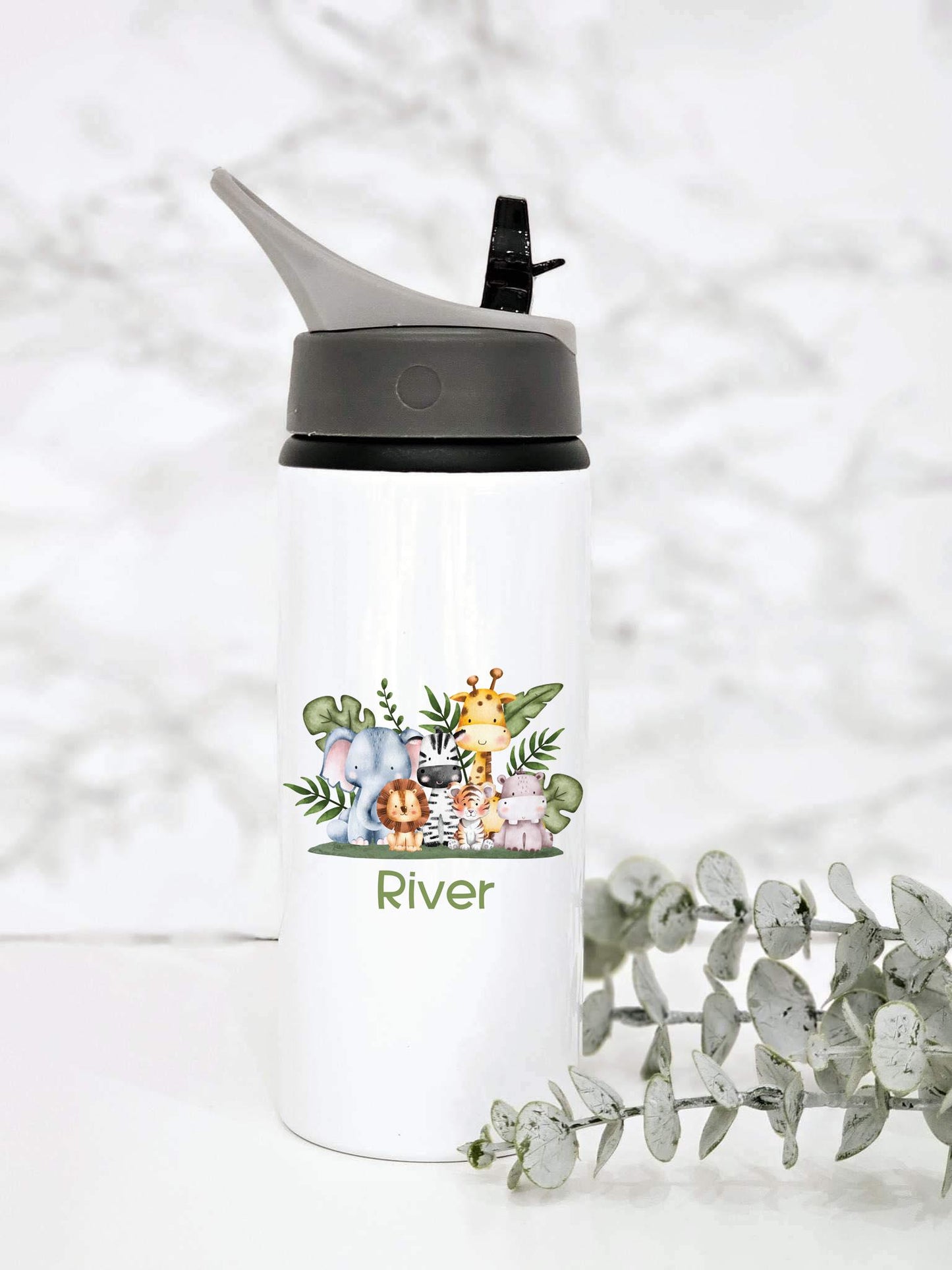 Personalised bottle - Safari theme- school bottle