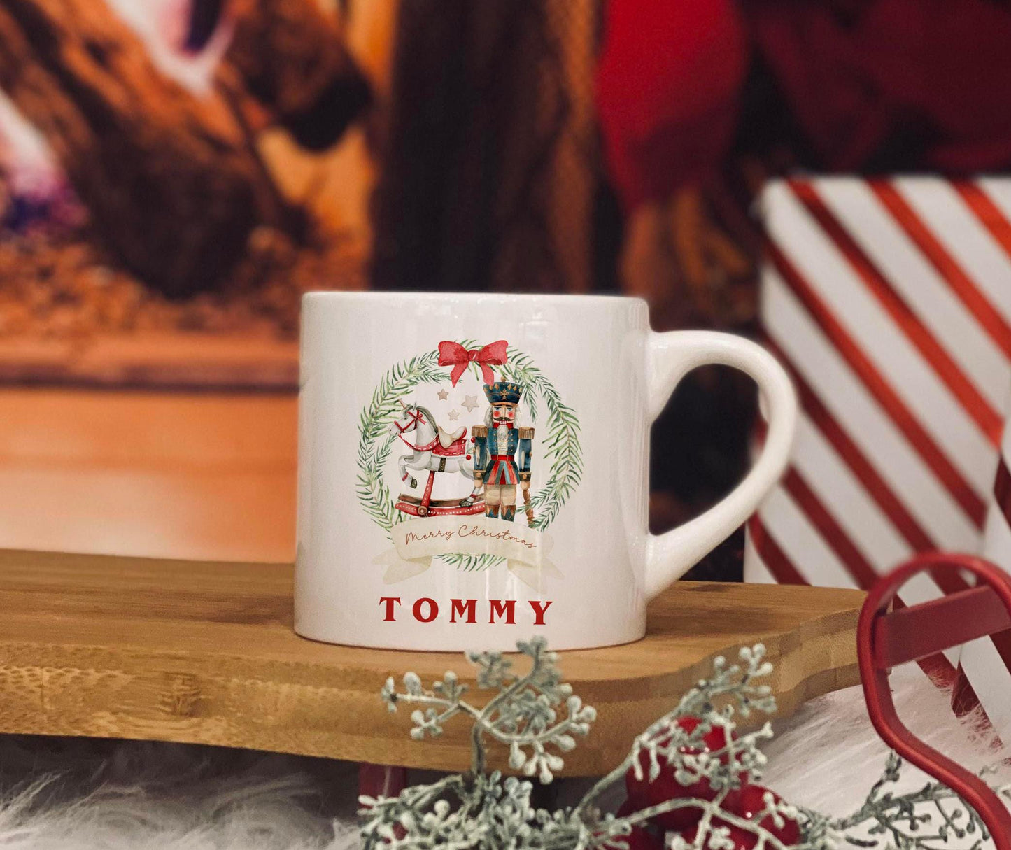 Childrens Mug - Christmas Eve Mug - 6 OZ Mug - Christmas Nut cracker - Christmas Eve Mug