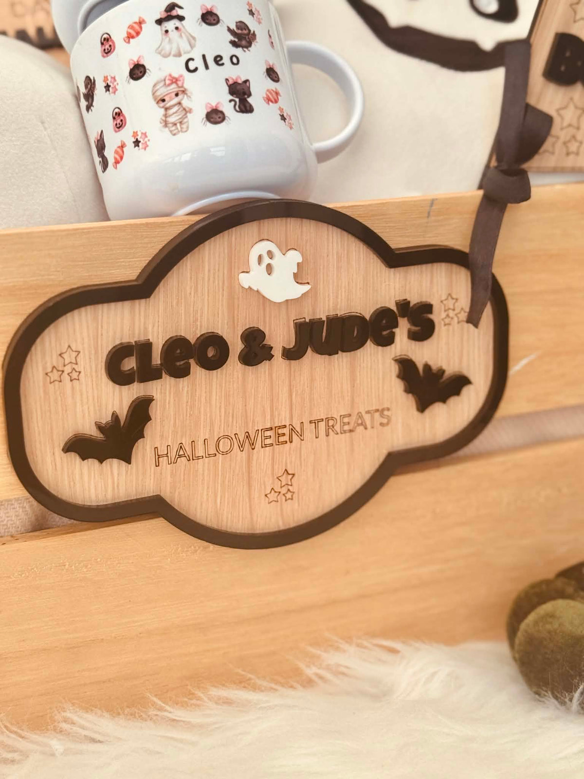 Personalised Halloween Crate Plaque / Sign