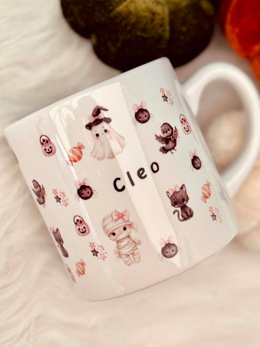 Personalised Sweet Halloween 6oz Kids Ceramic Mug