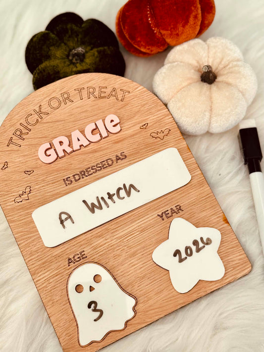 Halloween Milestone Sign Kids Halloween Photo Prop  Halloween Keepsake