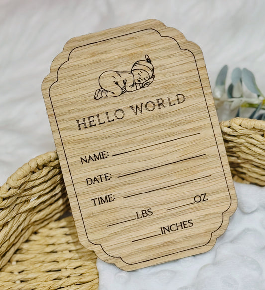 Hello World Birth Announcement.