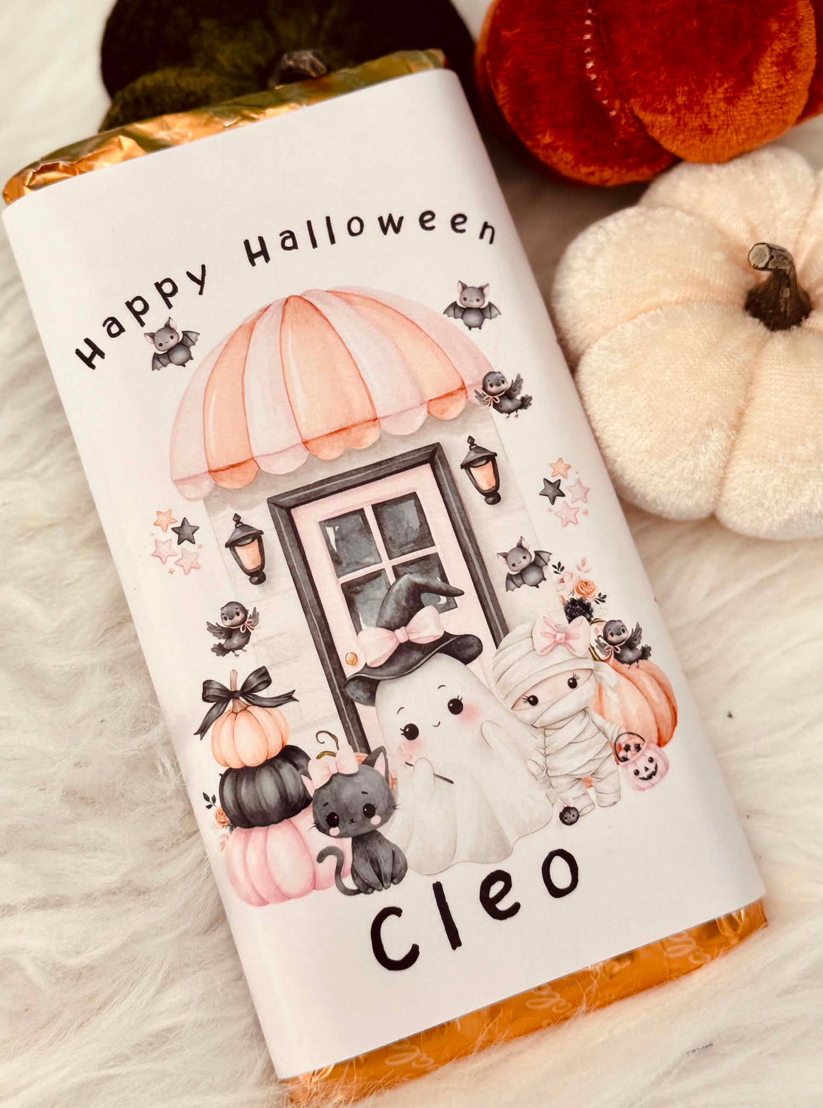 Galaxy 100g Personalised sweet Halloween Design Wrapper Smooth Milk Chocolate Bar