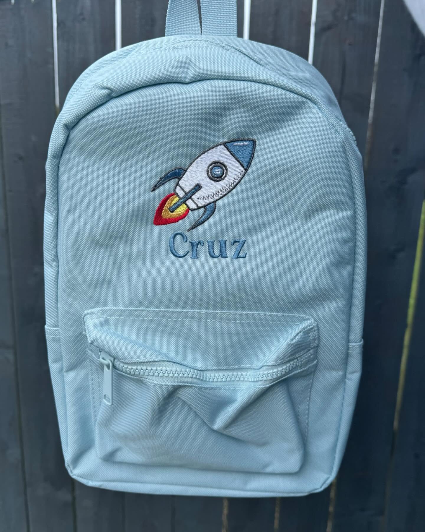 Embroidered Rocket Theme Backpack
