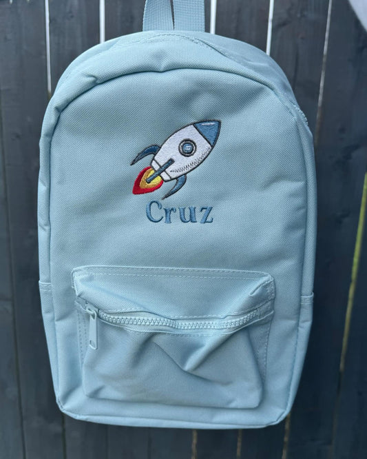 Embroidered Rocket Theme Backpack