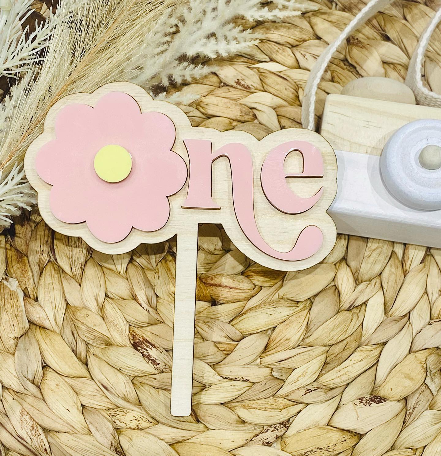 First Birthday Flower Cake Topper