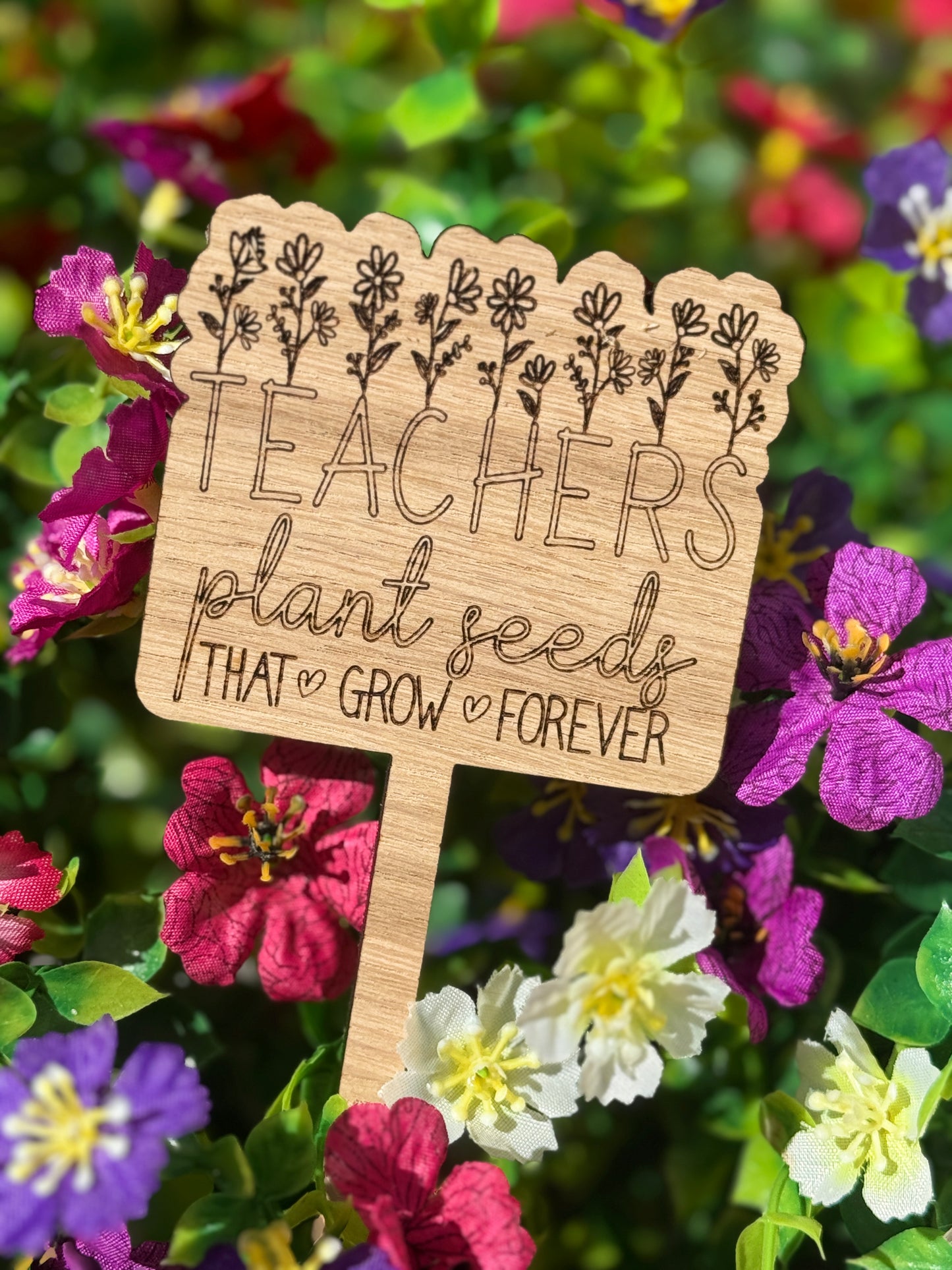Teacher plant marker / stake