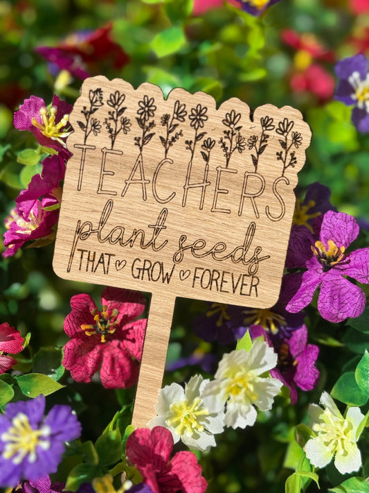Teacher plant marker / stake