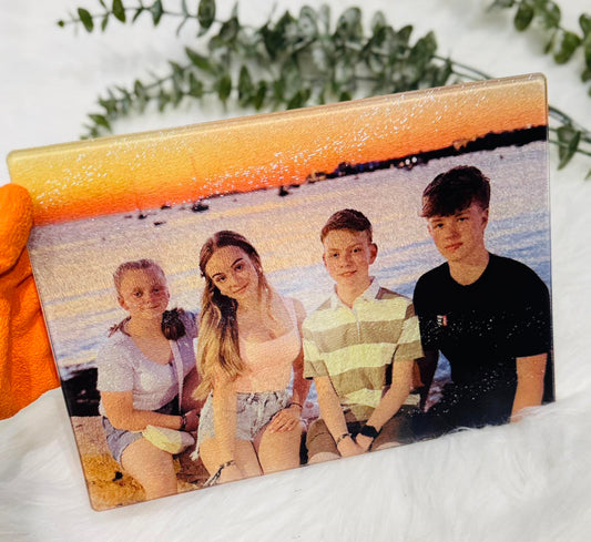 Personalised Glass Chopping Cutting Board