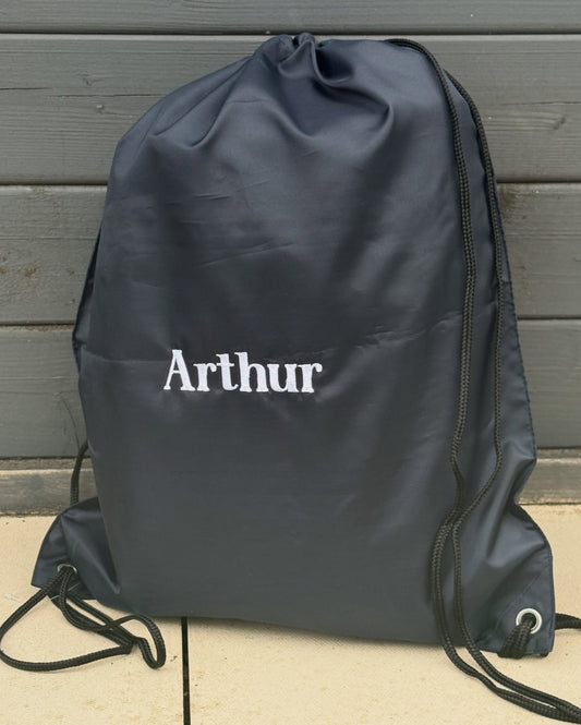 School Pe Bag / Gymsac Embroidered with name.