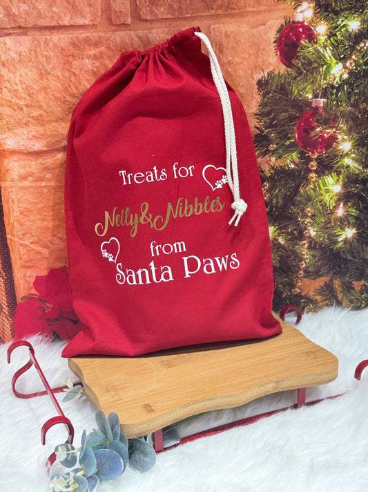 Personalised Pet Gift Bag - Christmas treat Bag - Pet gift bag