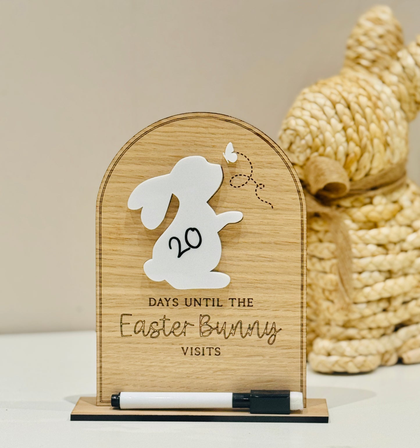 Personalised Easter Bunny Countdown with dry erase pen
