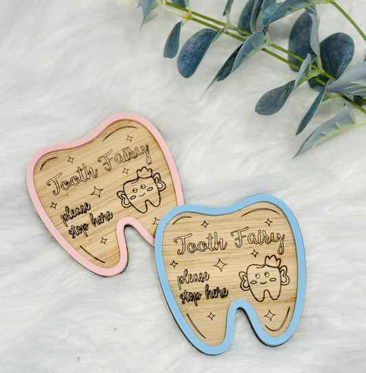 Engraved tooth fairy tray