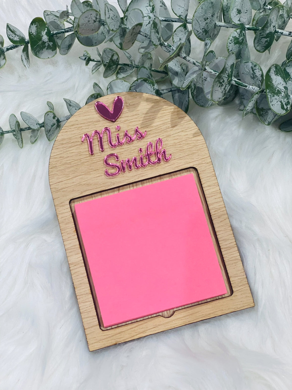 Personalised sticky notes holder