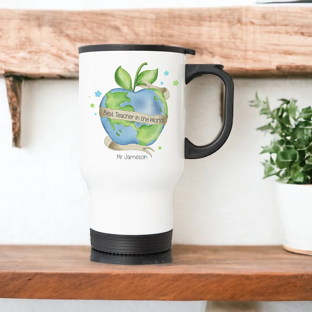Personalised Travel Mug - Best teacher in the world Design