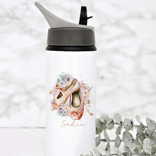 Personalised bottle - ballet shoes design