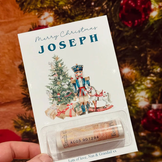 Personalised Christmas Money Holder Card- Xmas Gift -