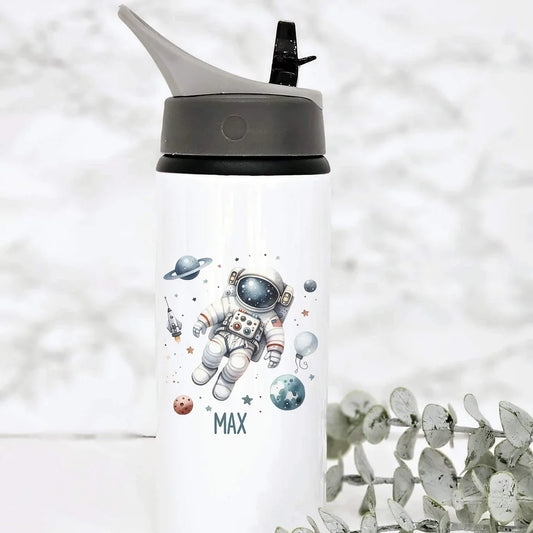 Personalised space theme kids bottle