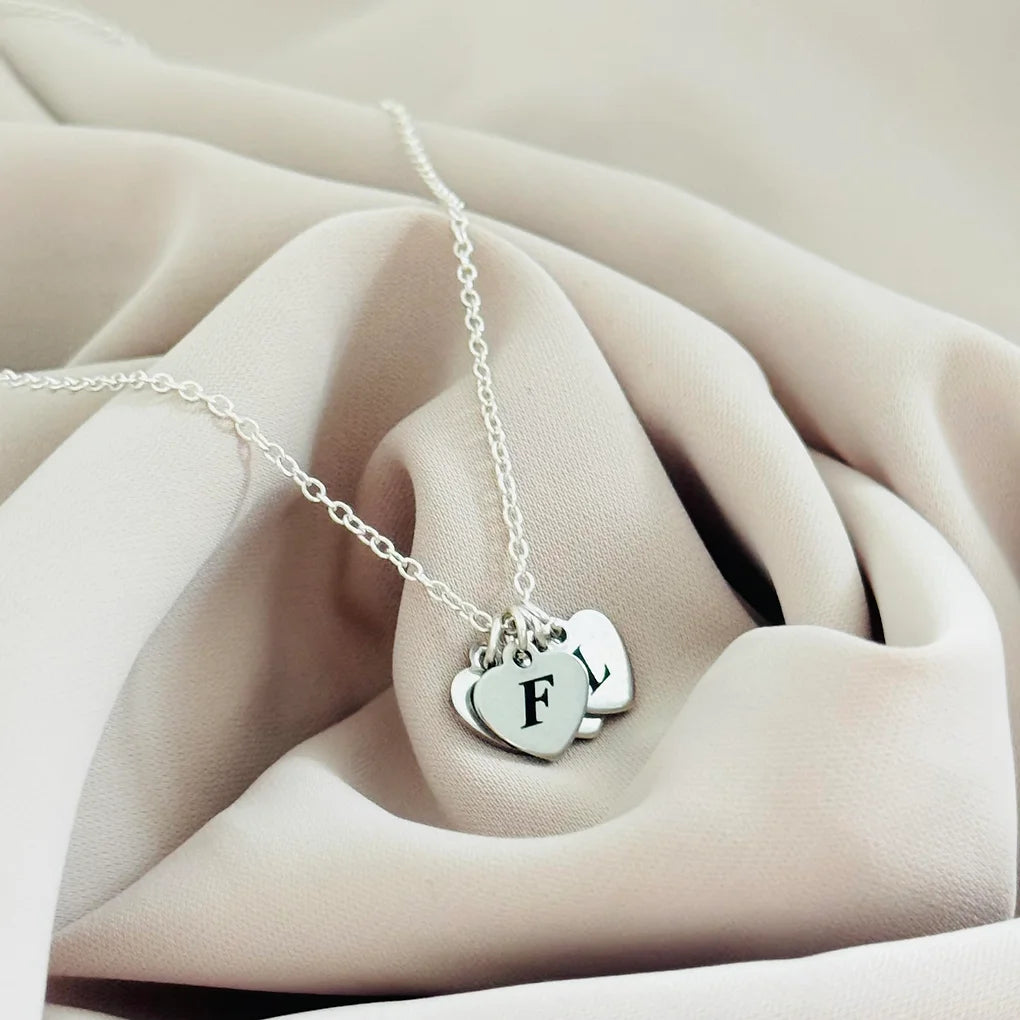 Personalised Initial Heart Charm Necklace