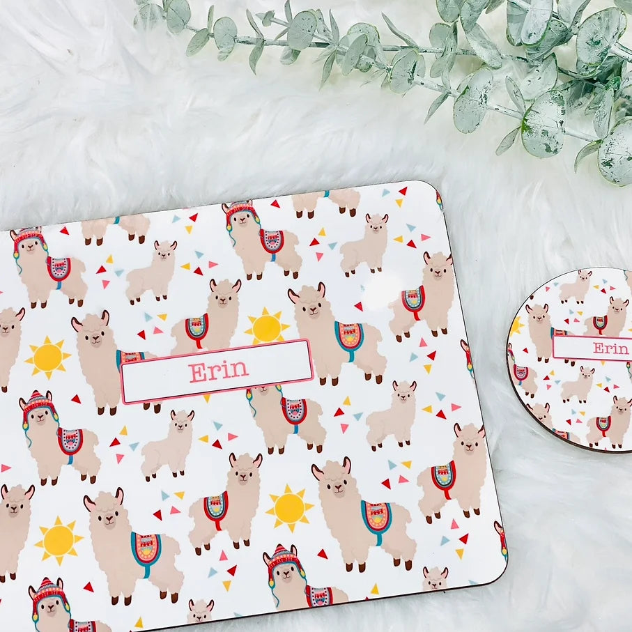 Personalised Placemat & Coaster set