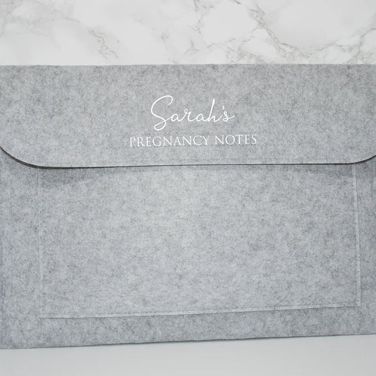 Personalised Document Wallet/Slip - Pregnancy Notes Folder