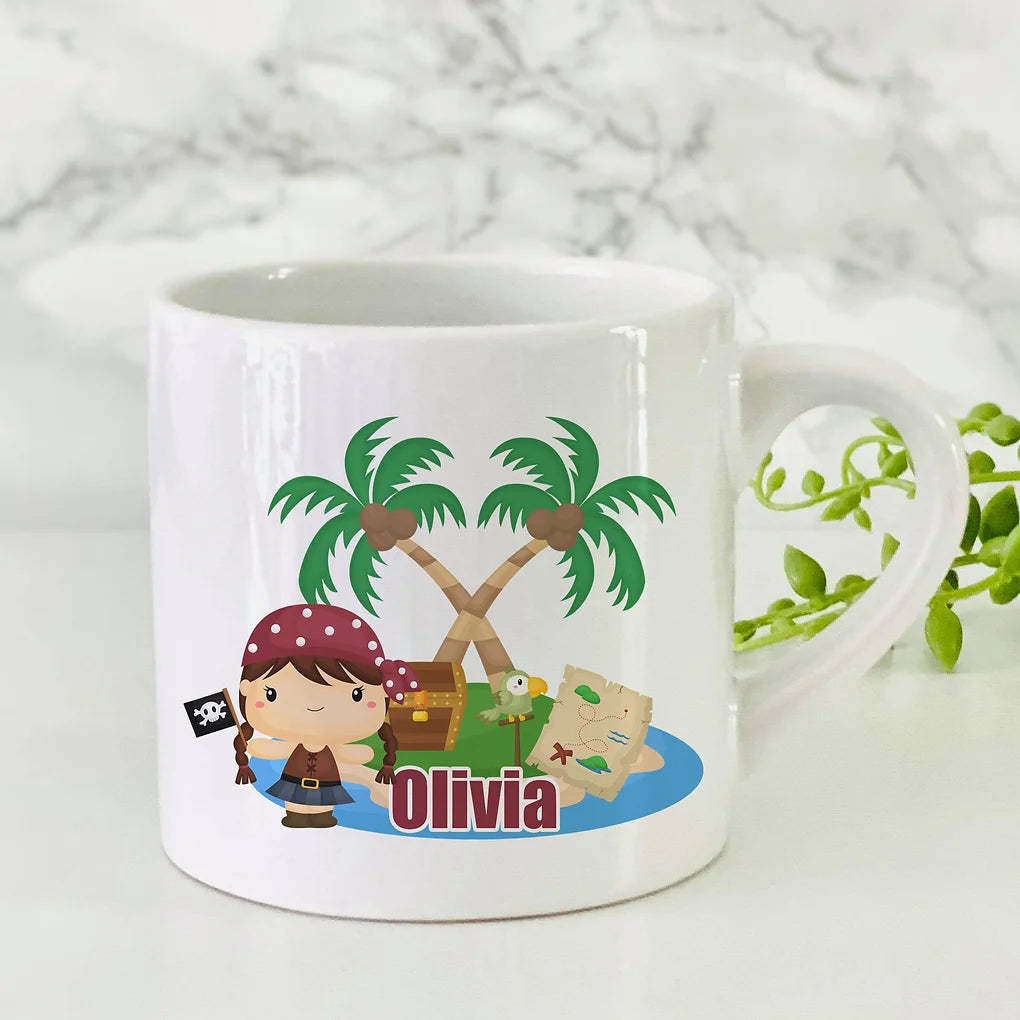 Personalised Childrens Pirate theme Mug - 6 OZ Mug -