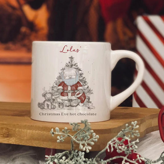 Personalised father christmas design 6oz  kids ceramic mug