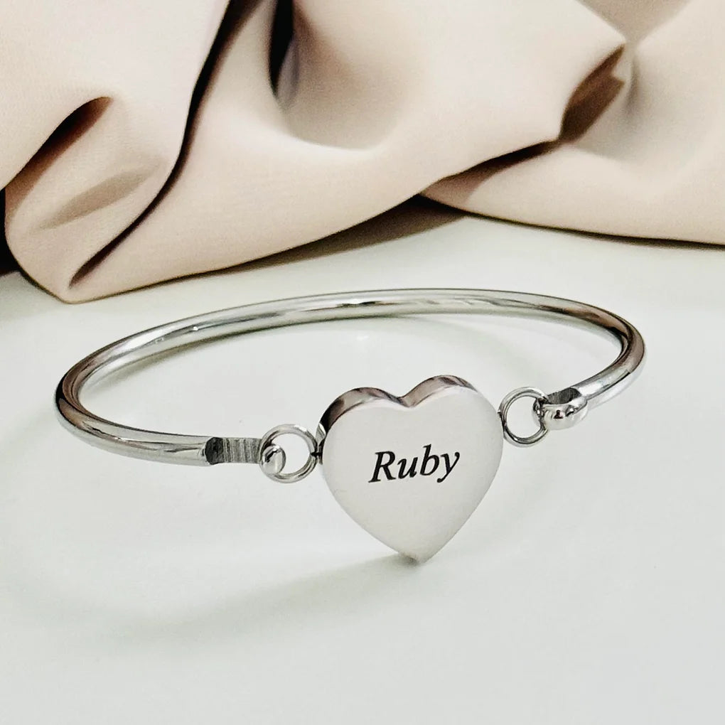 Personalised Heart Bangle